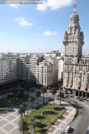 Plaza Independencia y Palacio Salvo - Departamento de Montevideo - URUGUAY. Foto No. 29712