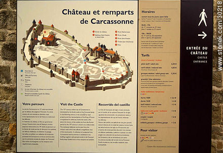 Castle of Carcassonne - Region of Languedoc-Rousillon - FRANCE. Photo #30218