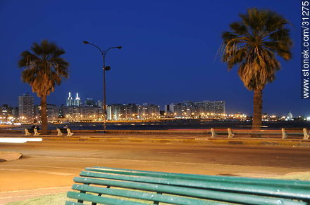Pocitos boardwalk from Gomensoro square - Department of Montevideo - URUGUAY. Photo #31275