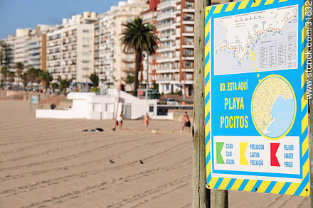Playa Pocitos. Plano de la zona - Departamento de Montevideo - URUGUAY. Foto No. 31632