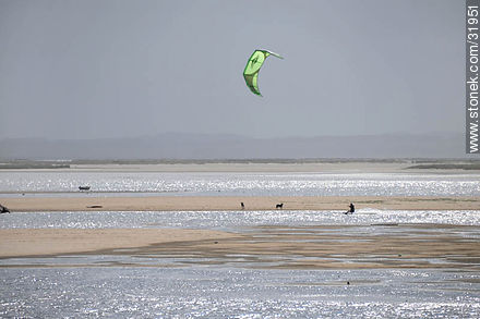 Kite surfing in lake José Ignacio - Punta del Este and its near resorts - URUGUAY. Photo #31951