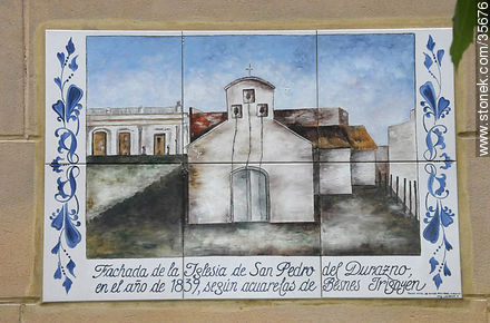 Painting of Iglesia San Pedro del Durazno - Durazno - URUGUAY. Photo #35676