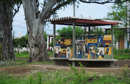 Town of Tomás Gomensoro. Bus stop. - Artigas - URUGUAY. Photo #36201