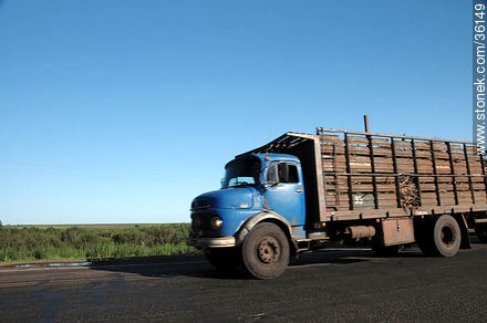 Camión con carga de caña de azúcar - Departamento de Artigas - URUGUAY. Foto No. 36149