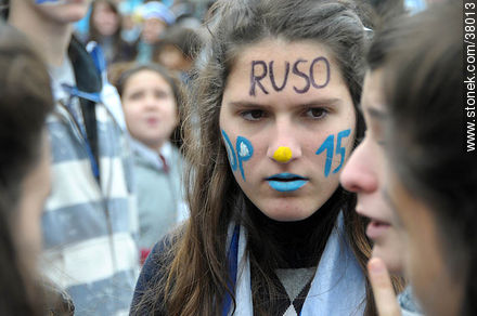Uruguayan footbal soccer team reception after playing the World Cup in South Africa, 2010. -  - URUGUAY. Photo #38013