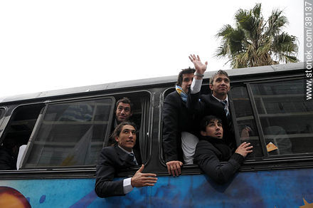 Uruguayan footbal soccer team reception after playing the World Cup in South Africa, 2010. -  - URUGUAY. Photo #38137