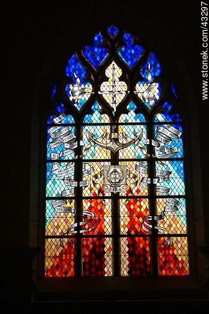 Stained glass of the Church of Brouage - Region of Poitou-Charentes - FRANCE. Photo #43297