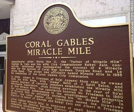 Miracle Mile in Coral Gables - State of Florida - USA-CANADA. Photo #46490