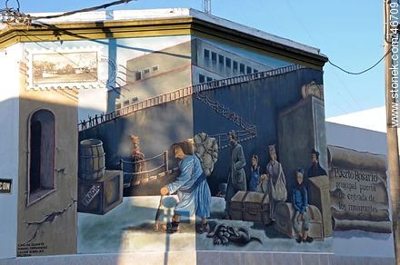 Mural de la ciudad de Rosario - Departamento de Colonia - URUGUAY. Foto No. 46709