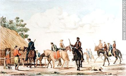 Movimiento de campesinos. Siglo XIX. -  - URUGUAY. Foto No. 47950
