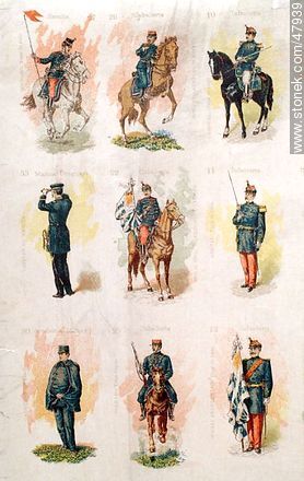 Uniformes militares en el siglo XIX -  - URUGUAY. Foto No. 47939
