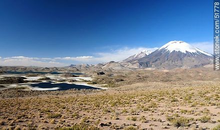 Volcano Parinacota and Cotacotani lagoons - Chile - Others in SOUTH AMERICA. Photo #51778