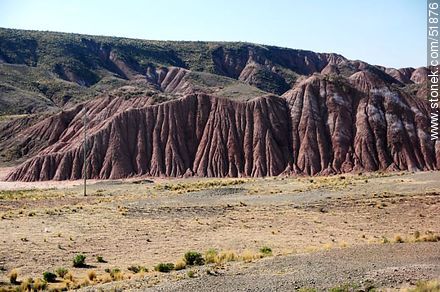 Folds and erosion in the Bolivian Altiplano - Bolivia - Others in SOUTH AMERICA. Photo #51876