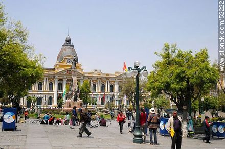Plaza Murillo. Congreso Nacional de Bolivia, seat of the Legislature. - Bolivia - Others in SOUTH AMERICA. Photo #52222