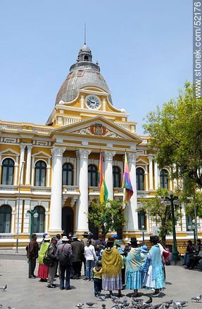 Plaza Murillo. Congreso Nacional de Bolivia, seat of the Legislature. - Bolivia - Others in SOUTH AMERICA. Photo #52176