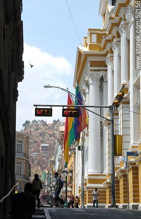Bolivar Street. Congreso Nacional de Bolivia, seat of the Legislature. - Bolivia - Others in SOUTH AMERICA. Photo #52156