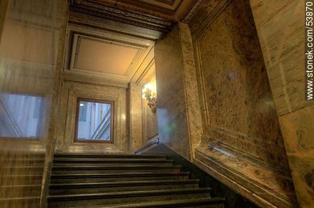 Stairs to Salón de los Pasos Perdidos del Palacio Legislativo - Department of Montevideo - URUGUAY. Photo #53870
