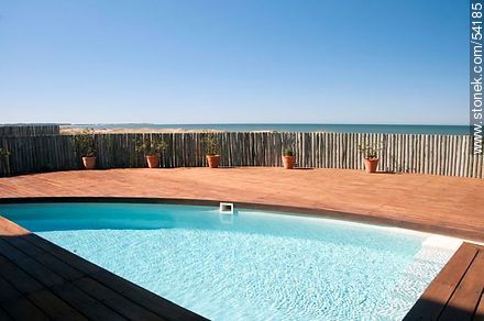 House in José Ignacio seaside resort. Swimming pool on the beach with ocean views. - Punta del Este and its near resorts - URUGUAY. Photo #54185