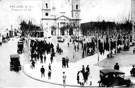 Old photo of the Treinta y Tres Plaza - San José - URUGUAY. Photo #55471