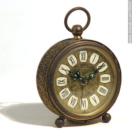 Antiguo reloj despertador de mesa -  - IMÁGENES VARIAS. Foto No. 55957