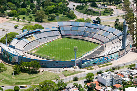 Vista aérea del Estadio Centenario en el Parque Batlle - Departamento de Montevideo - URUGUAY. Foto No. 56001