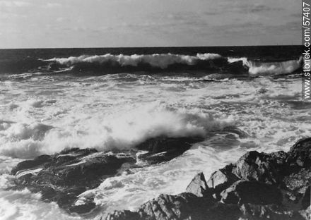 Old photo of the Atlantic Ocean in Punta del Este - Punta del Este and its near resorts - URUGUAY. Photo #57407