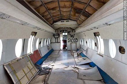 Old Fokker abandoned in Melilla. Inside the fuselage -  - MORE IMAGES. Photo #58206