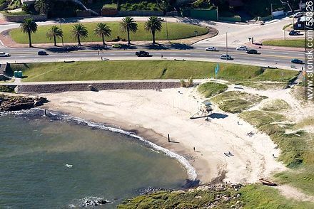 Aerial view of the Ingleses Beach in Punta Gorda - Department of Montevideo - URUGUAY. Photo #58326