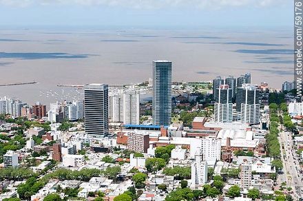 Vista aérea de las torres del microcentro Buceo - Departamento de Montevideo - URUGUAY. Foto No. 59176