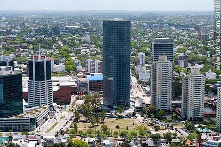 Vista aérea del Microcentro Buceo. - Departamento de Montevideo - URUGUAY. Foto No. 59180