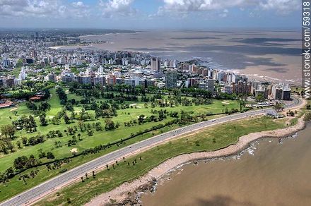 Aerial view of the Rambla Wilson and Boulevard Artigas - Department of Montevideo - URUGUAY. Photo #59318