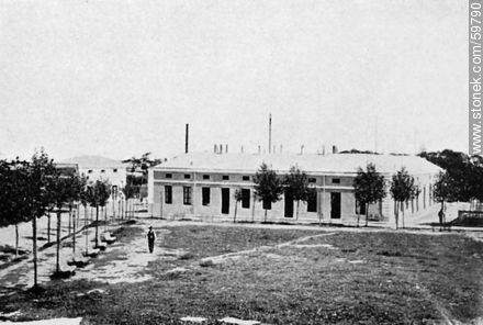 Manicomio Nacional. Lavadero, 1910. - Departamento de Montevideo - URUGUAY. Foto No. 59790