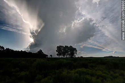Storm on view in the field - Punta del Este and its near resorts - URUGUAY. Photo #59900