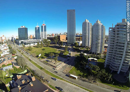 Towers of the quarter of Buceo, the street 26 de Marzo - Department of Montevideo - URUGUAY. Photo #60683