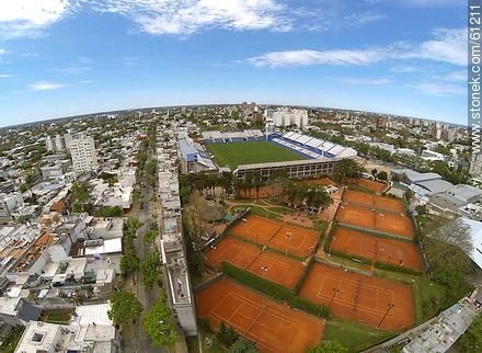 Gran Parque Central. Canchas de tenis y estadio. Calle Carlos Anaya - Departamento de Montevideo - URUGUAY. Foto No. 61211