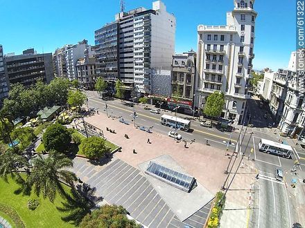 Aerial photo of Avenida 18 de Julio and Julio Herrera y Obes - Department of Montevideo - URUGUAY. Photo #61322