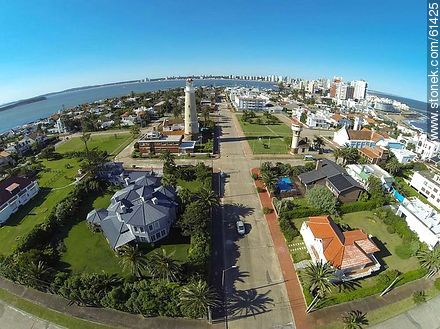 Aerial photo of the lighthouse of Punta del Este. Calle 2 de febrero - Punta del Este and its near resorts - URUGUAY. Photo #61425