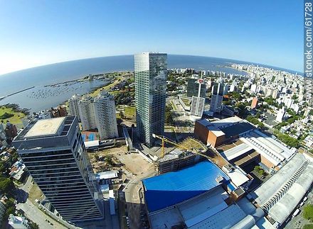 Aerial photo of the towers of the World Trade Center Montevideo - Department of Montevideo - URUGUAY. Photo #61728