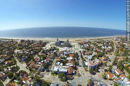 Aerial photo of Arocena avenue and Gabriel Otero street. Beach and Hotel Carrasco - Department of Montevideo - URUGUAY. Photo #61816