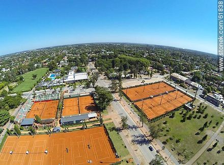 Aerial photo of the tennis courts at the Carrasco Lawn - Department of Montevideo - URUGUAY. Photo #61838