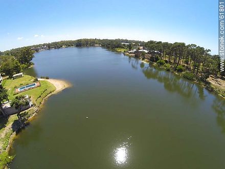 Aerial view of a lake in Carrasco - Department of Canelones - URUGUAY. Photo #61801