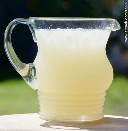 Lemonade with ice in a glass jar -  - MORE IMAGES. Photo #62216