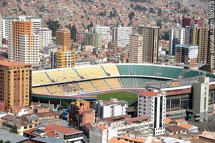 Aerial view of the capital from the viewpoint Killi Killi. Hernando Siles Stadium - Bolivia - Others in SOUTH AMERICA. Photo #62673