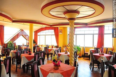Dining room of a hotel of La Paz - Bolivia - Others in SOUTH AMERICA. Photo #62776