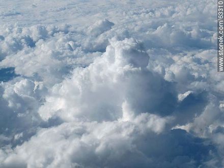 Formation of storm clouds taken from an airplane -  - MORE IMAGES. Photo #63310
