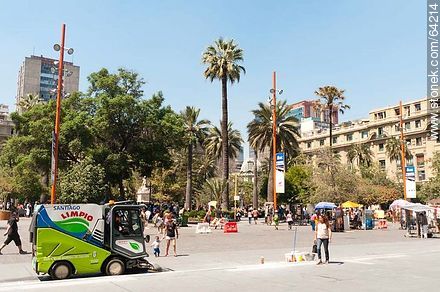 Square of Santiago. Street Sweeping Service - Chile - Others in SOUTH AMERICA. Photo #64214