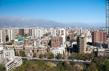 Buildings from the Cerro Santa Lucia - Chile - Others in SOUTH AMERICA. Photo #64311