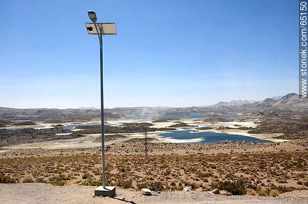 Lighting by solar cells in the lagoons of Cotacotani - Chile - Others in SOUTH AMERICA. Photo #65150