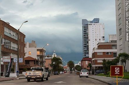 Street 24 with approaching storm - Punta del Este and its near resorts - URUGUAY. Photo #65282