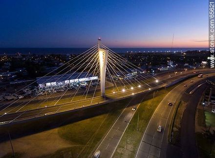 Aerial view of the Bridge of the Americas - Department of Montevideo - URUGUAY. Photo #65621